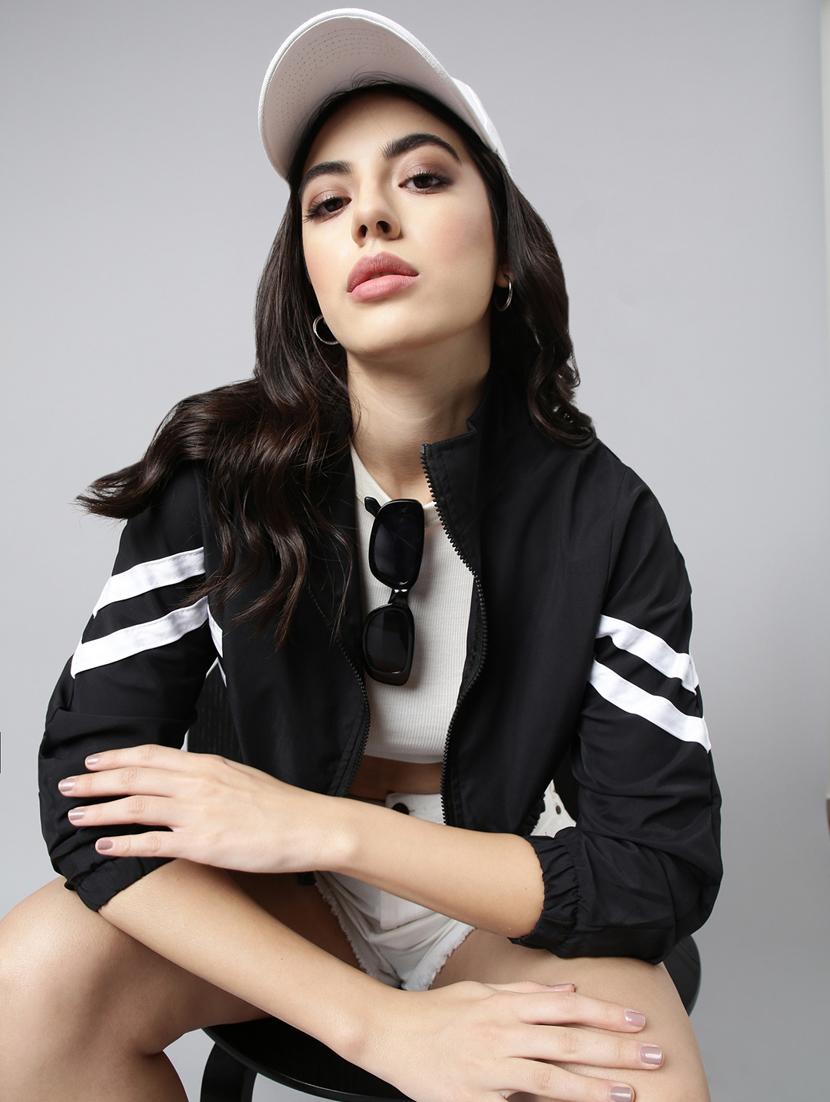 black nylon bomberbiker jacket - 20917170 - Standard Image - 3