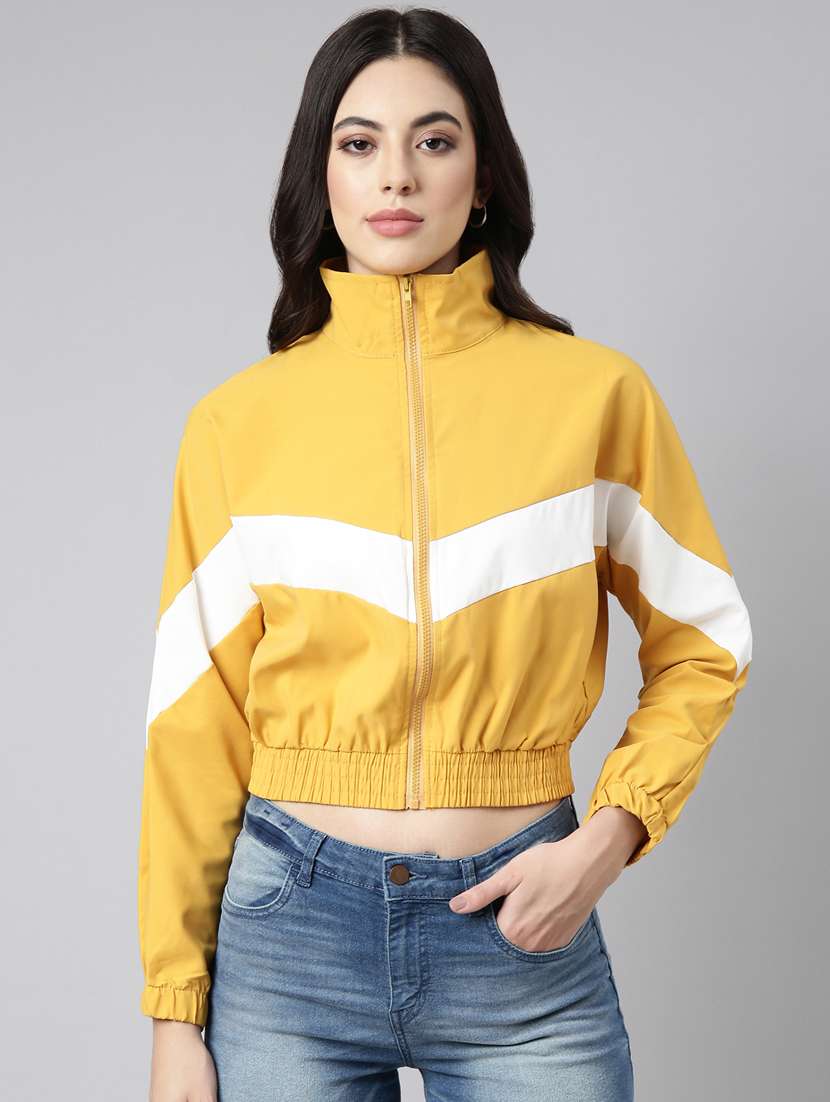 mustard nylon bomberbiker jacket