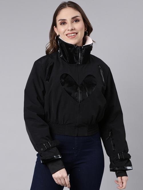 black nylon regular jacket - 20917215 -  Standard Image - 0