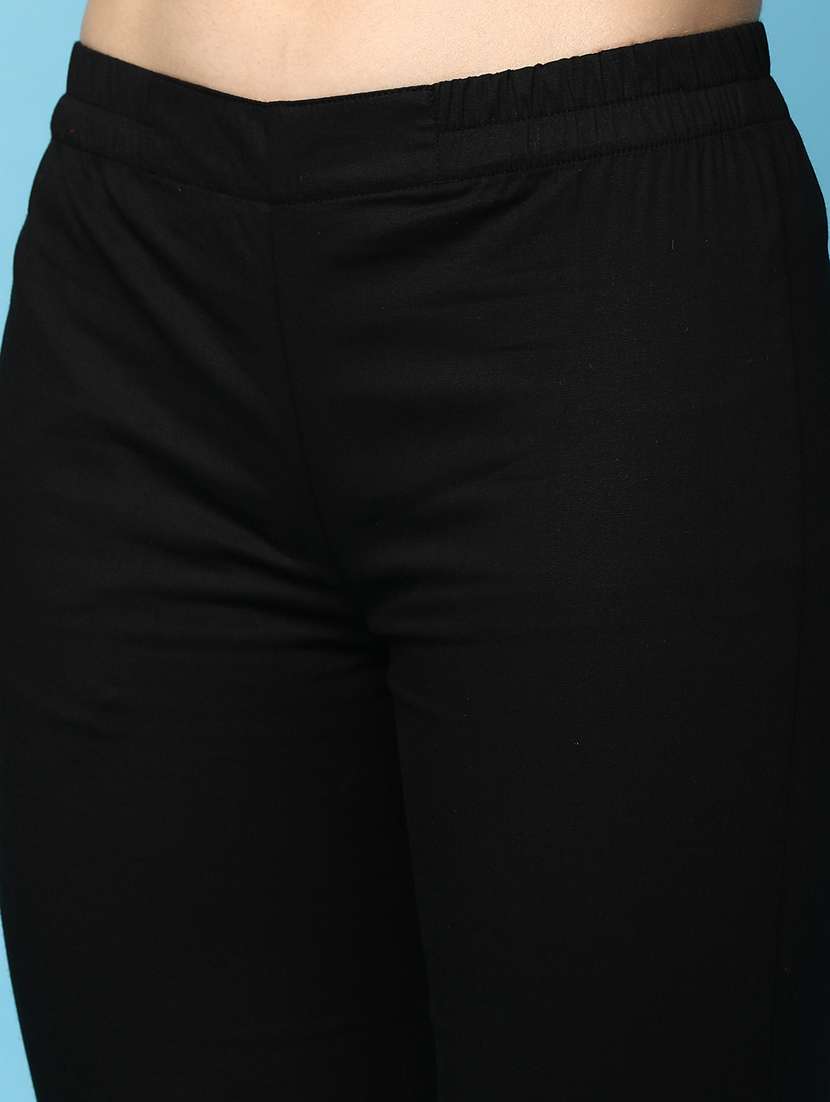 women mid rise solid tapered pant - 20917816 -  Standard Image - 5