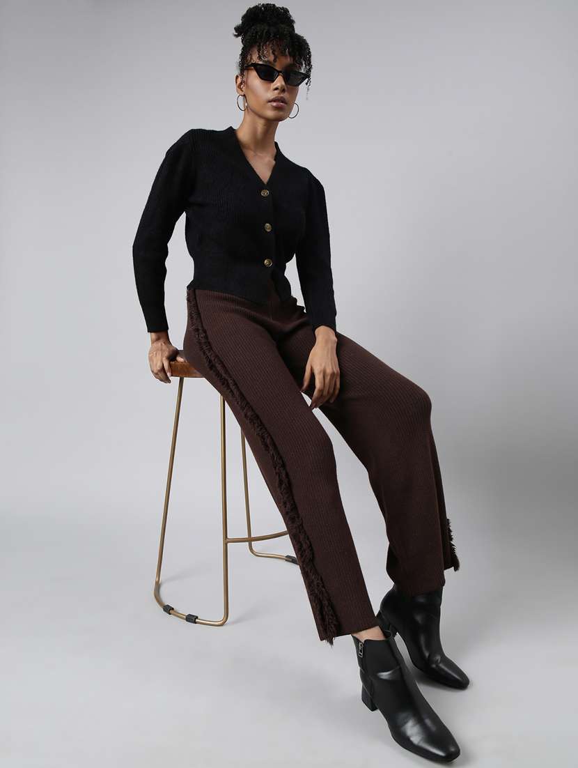 black acrylic cardigan - 20925459 -  Standard Image - 5