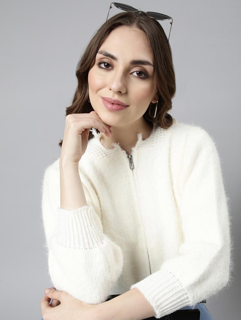 white acrylic cardigan - 20925468 - Standard Image - 3