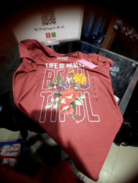 peach tencel tshirt - 20926108 - Zoom Image - 0