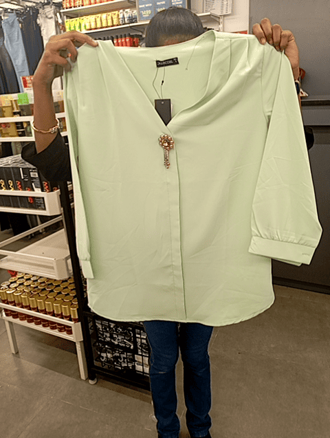 light green georgette top - 20926497 - Zoom Image - 0