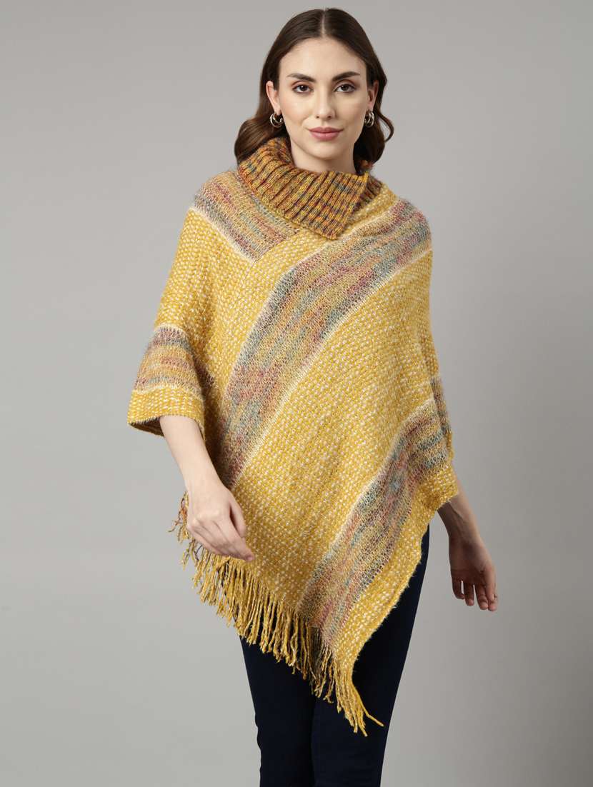 yellow acrylic poncho - 20926601 - Zoom Image - 0