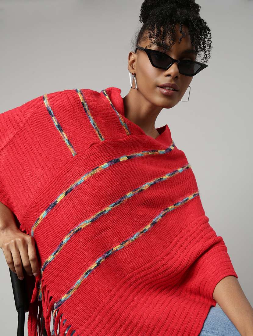 red acrylic poncho - 20926604 -  Standard Image - 3