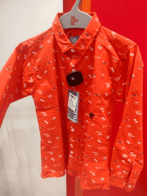 orange poplin shirt - 20927043 - Standard Image - 0