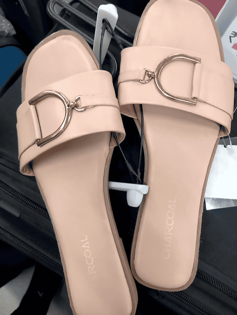 pink pu (polyurethane) flip flops - 20928593 - Standard Image - 0