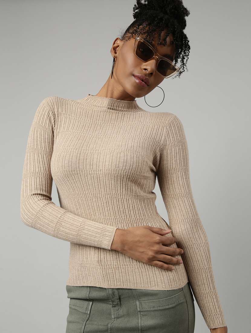 women brown solid regular top - 20928690 -  Standard Image - 3