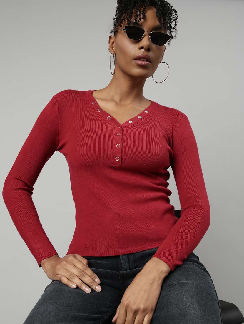 women's solid color regular top - 20928701 -  Standard Image - 3