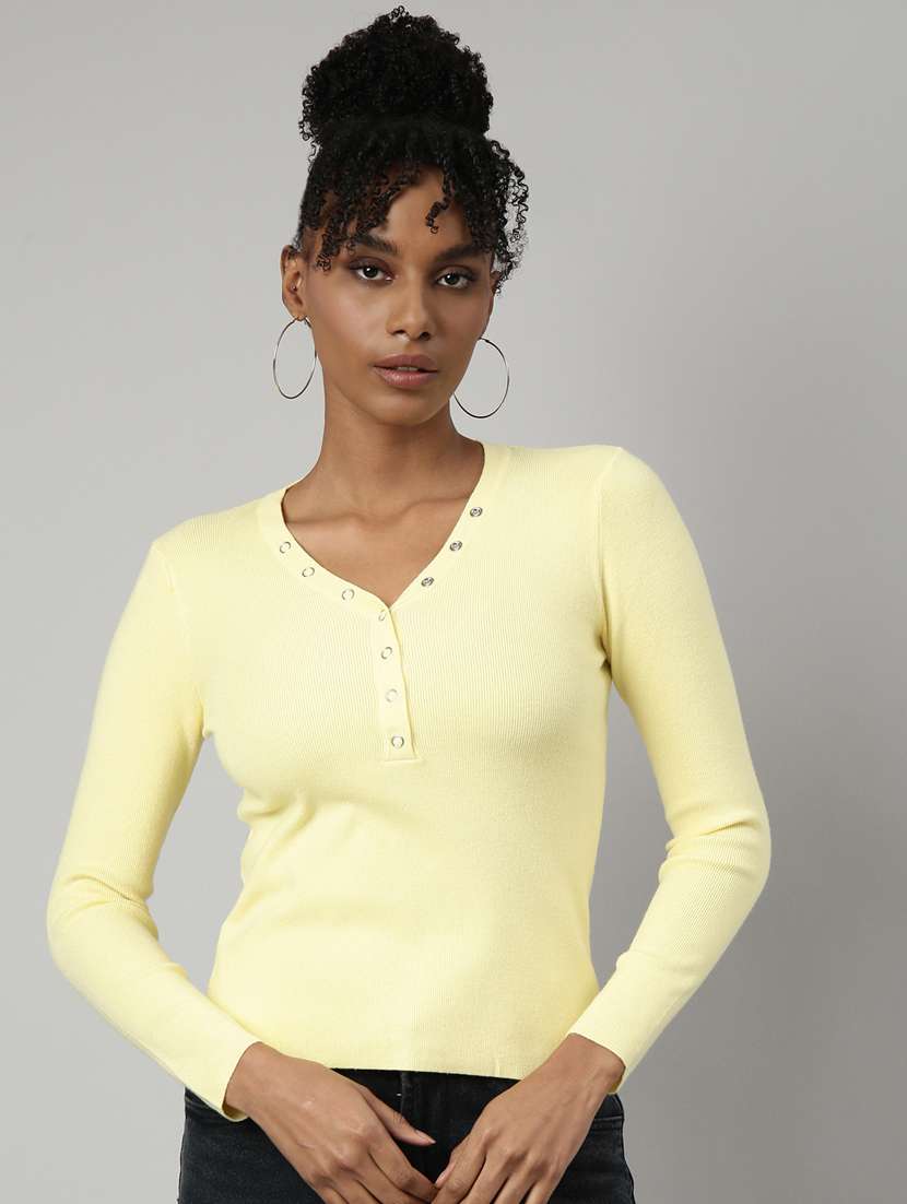 women's solid color regular top