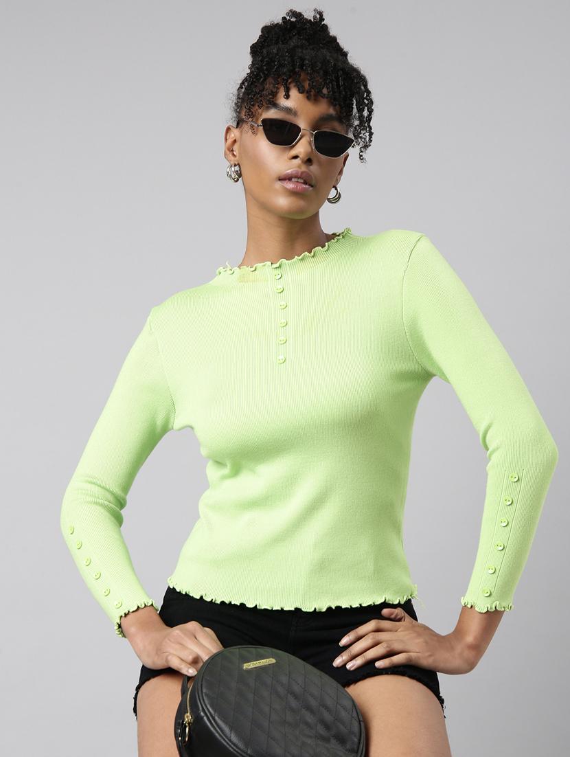 women's solid color regular top - 20928709 - Standard Image - 3