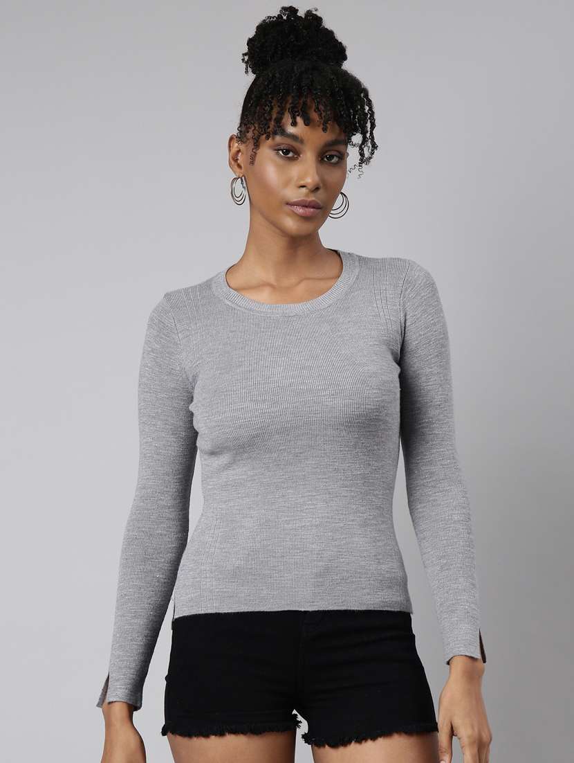 women's solid color regular top