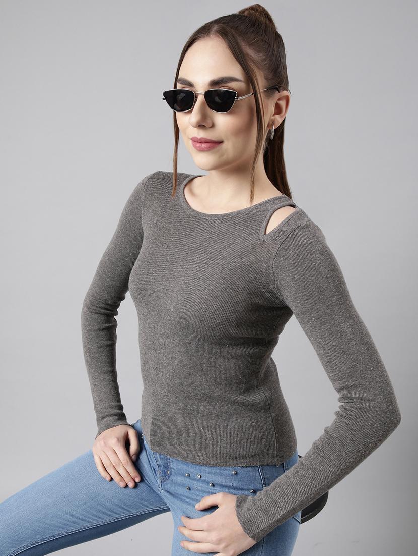 women's solid color regular top - 20928715 - Standard Image - 3