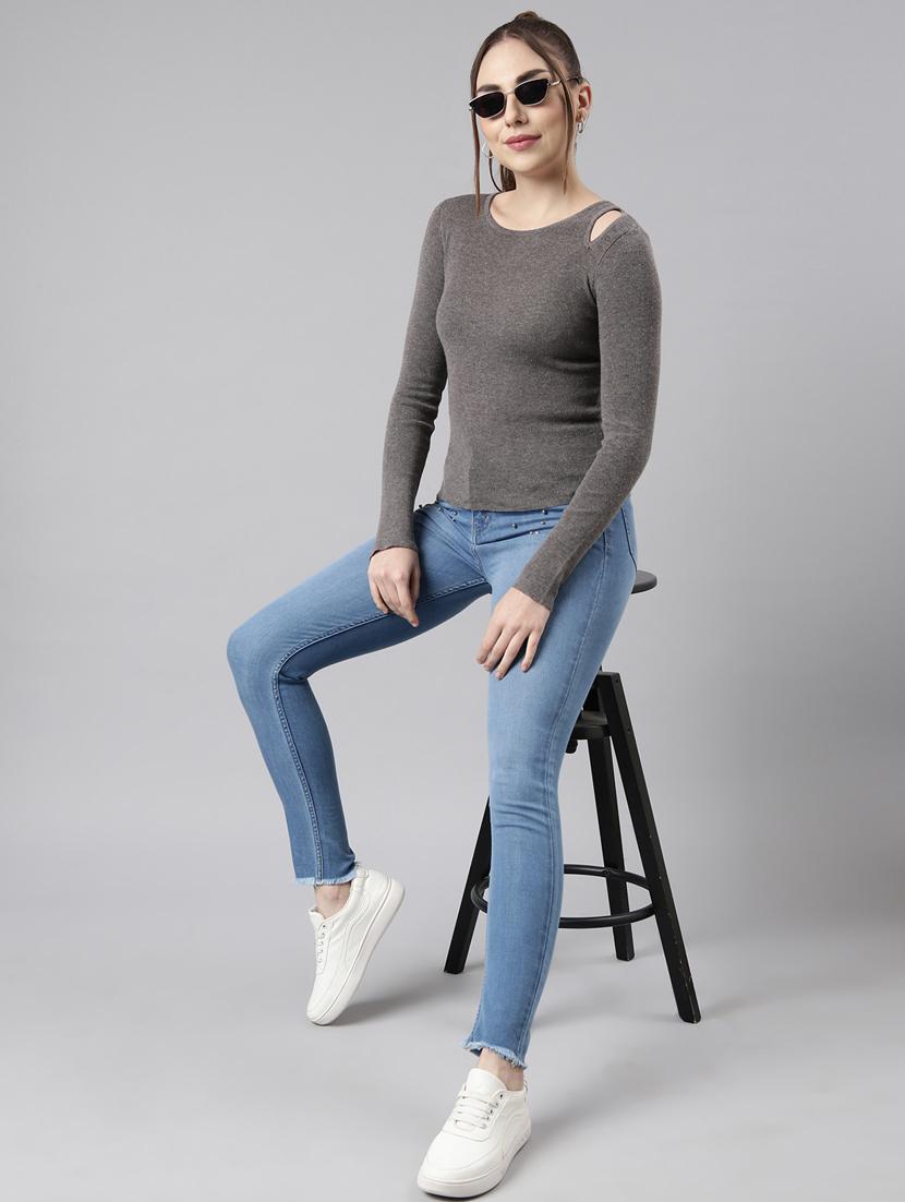 women's solid color regular top - 20928715 - Standard Image - 5