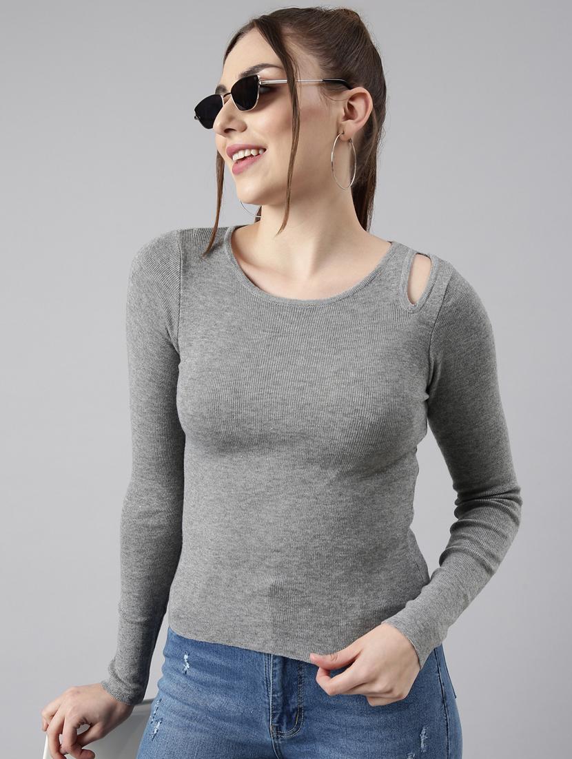 women's solid color regular top - 20928716 - Standard Image - 3