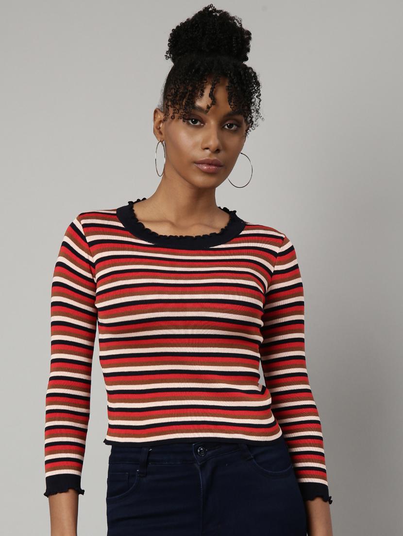 women's stripped regular top - 20928721 - Zoom Image - 0