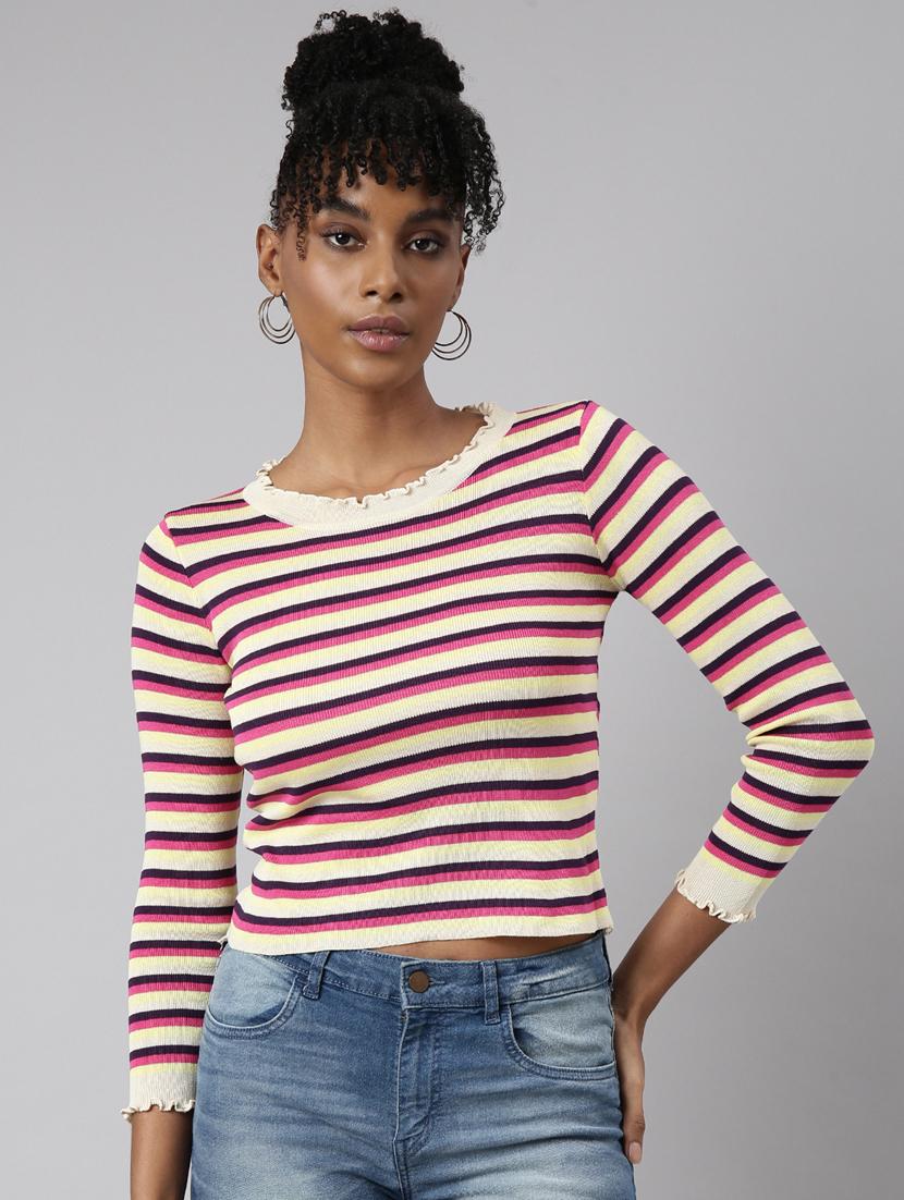 women's stripped regular top - 20928722 - Zoom Image - 0