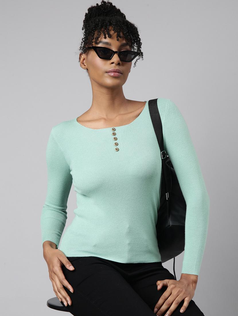 women's solid color regular top - 20928723 - Standard Image - 3