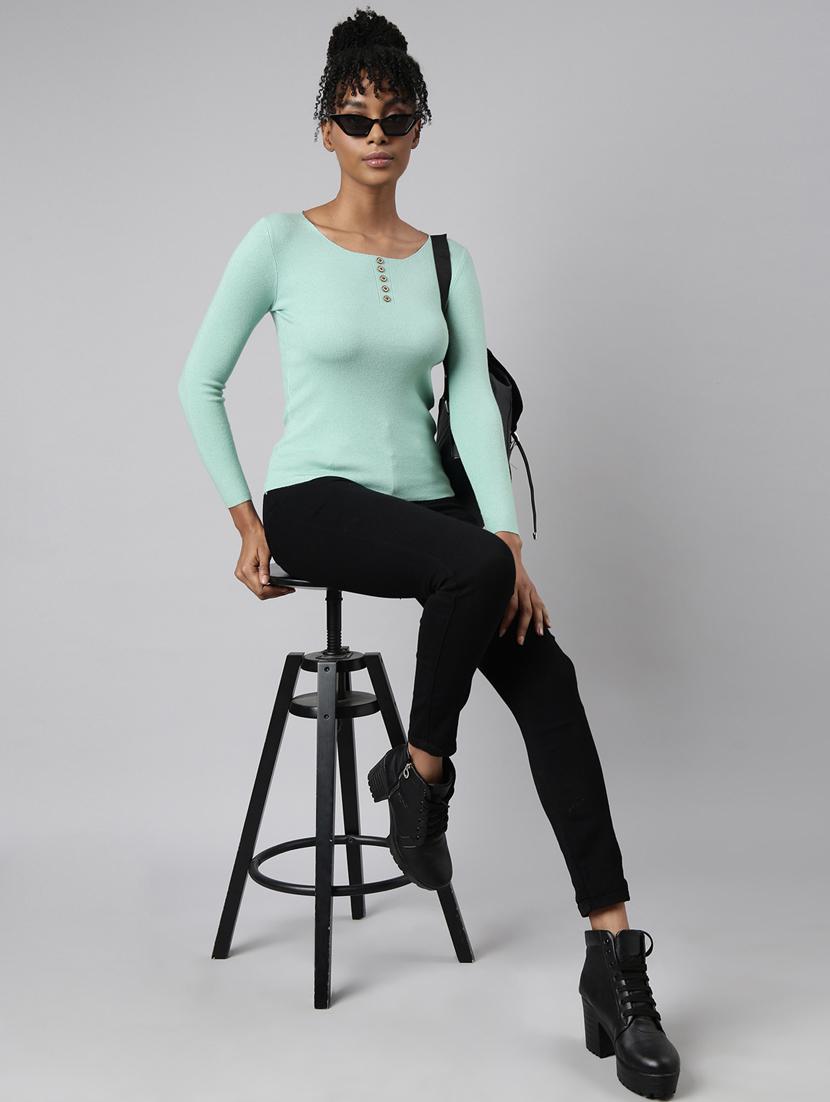 women's solid color regular top - 20928723 - Standard Image - 5