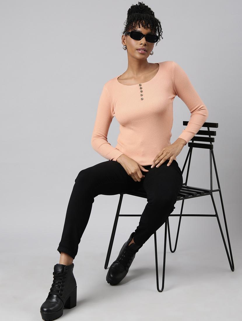 women's solid color regular top - 20928724 - Standard Image - 5