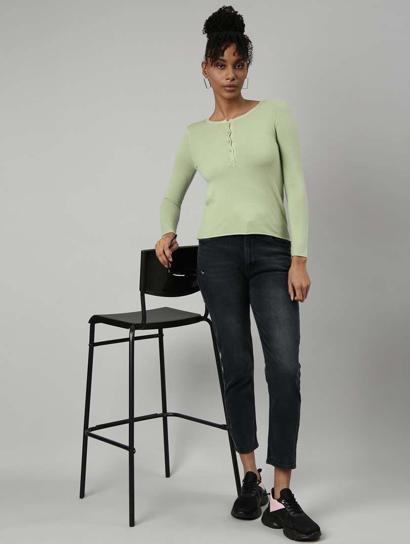 women's solid color regular top - 20928727 - Standard Image - 5