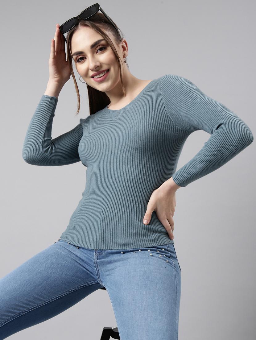 women's solid color regular top - 20928732 - Standard Image - 3