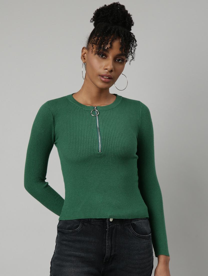 women's solid color regular top