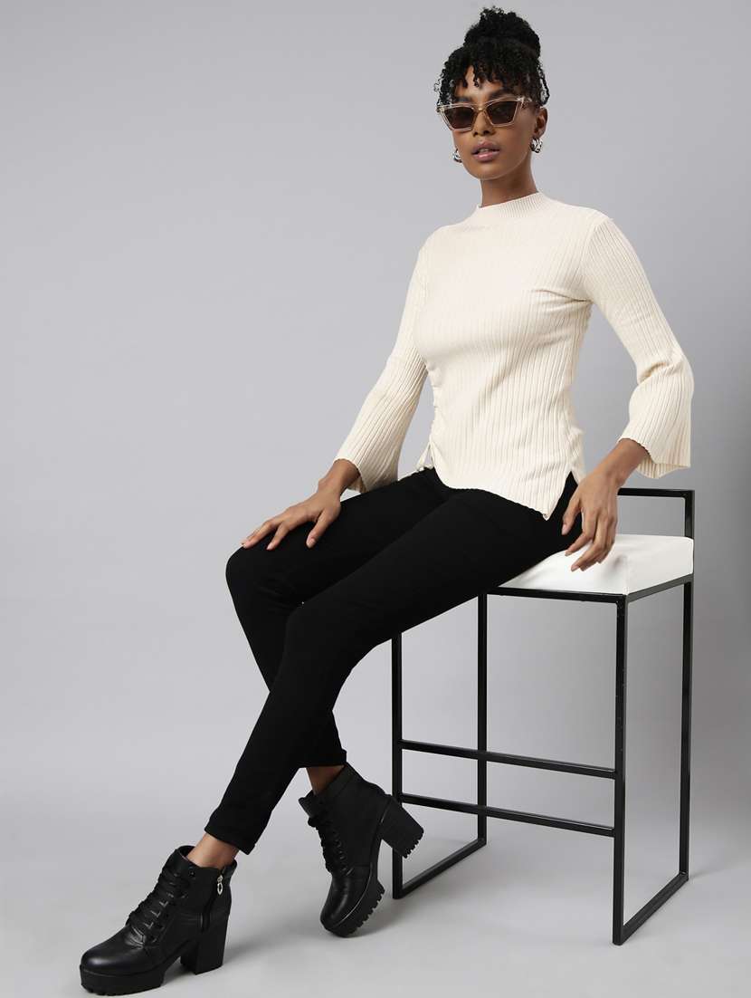 women's solid color asymmetric top - 20928747 -  Standard Image - 5