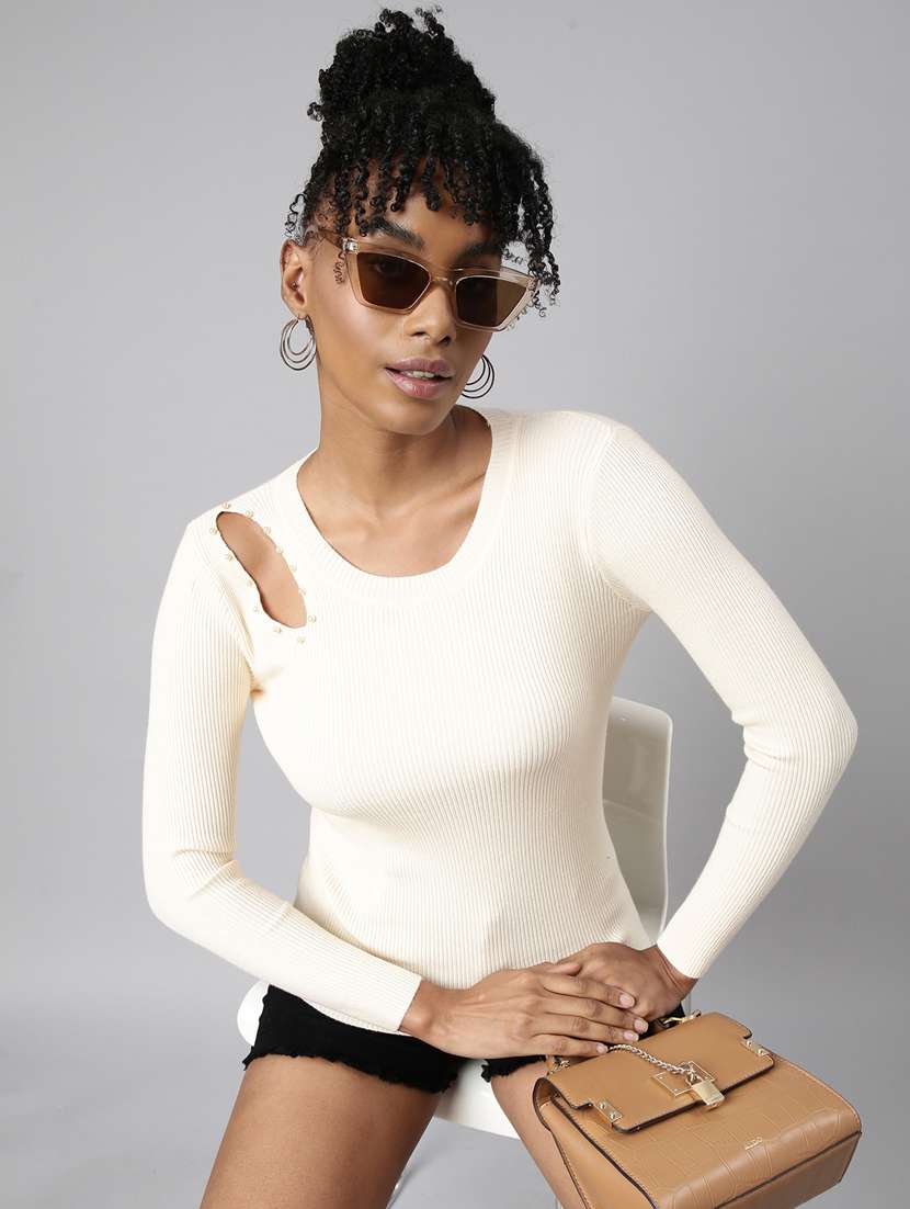 women's solid color regular top - 20928749 -  Standard Image - 3