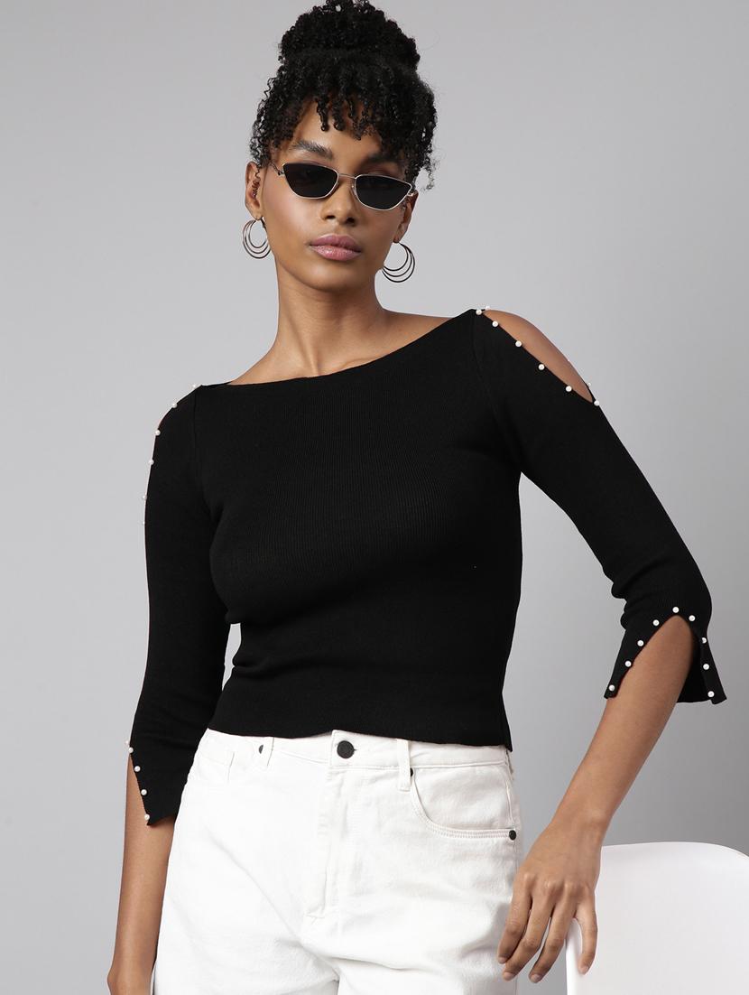 women's solid color regular top - 20928751 - Standard Image - 3