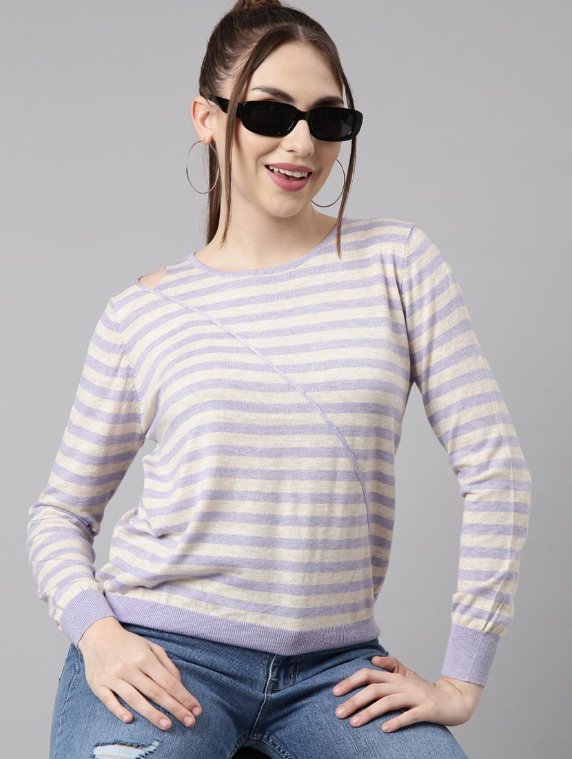 women's stripped regular top - 20928752 - Standard Image - 3