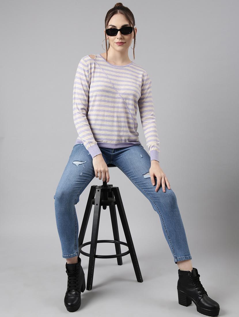 women's stripped regular top - 20928752 - Standard Image - 5