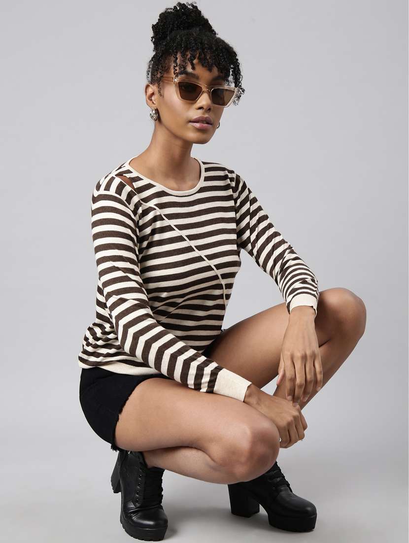 women's stripped regular top - 20928753 -  Standard Image - 5