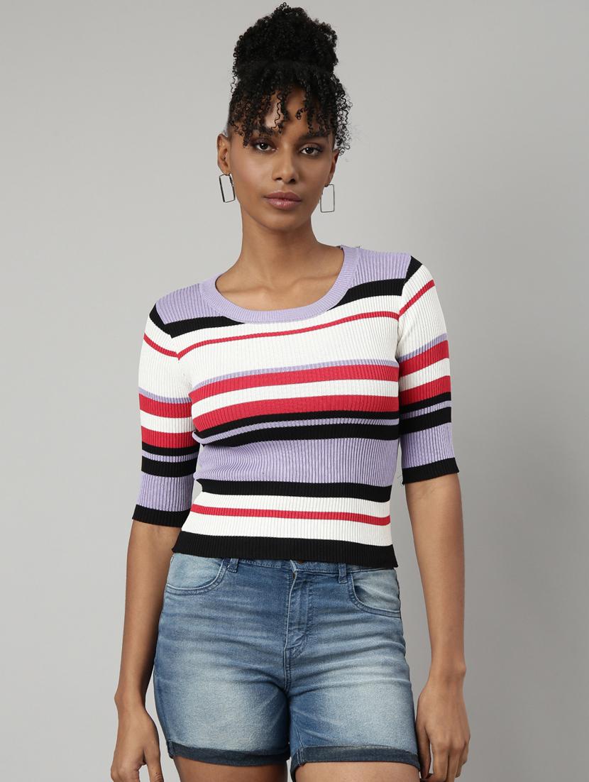 women's stripped regular top - 20928756 - Zoom Image - 0