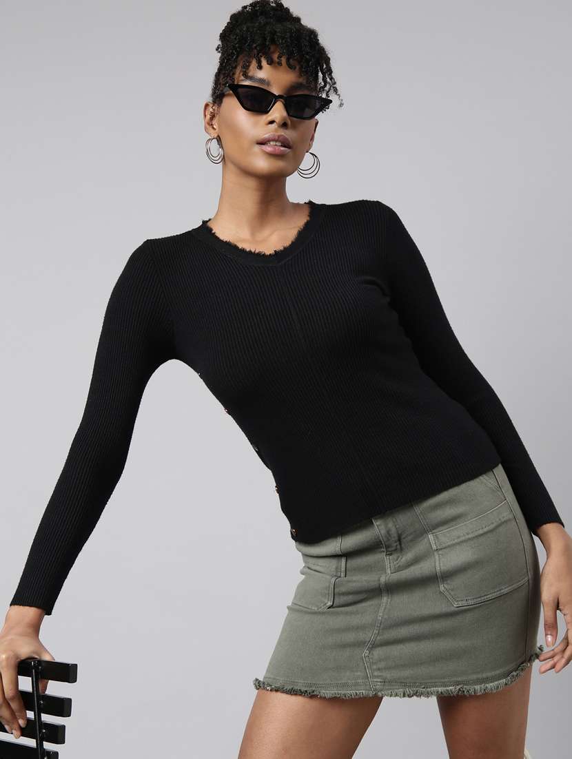 women's solid color regular top - 20928763 -  Standard Image - 3