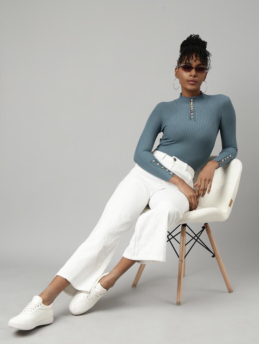 women's solid color regular top - 20928771 - Standard Image - 5