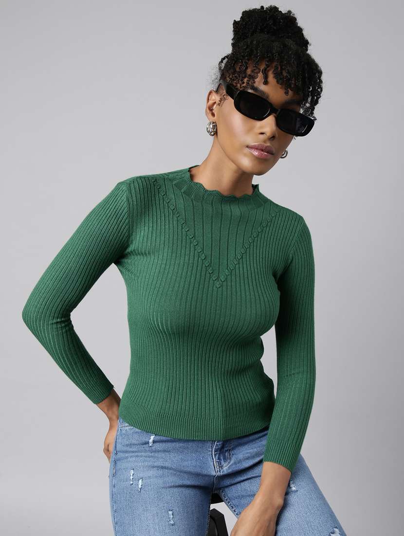 women's solid color regular top - 20928773 - Standard Image - 3