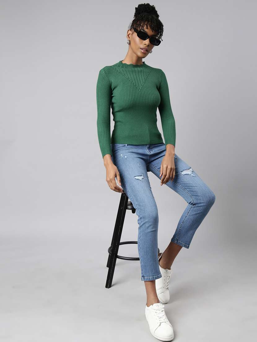 women's solid color regular top - 20928773 - Standard Image - 5
