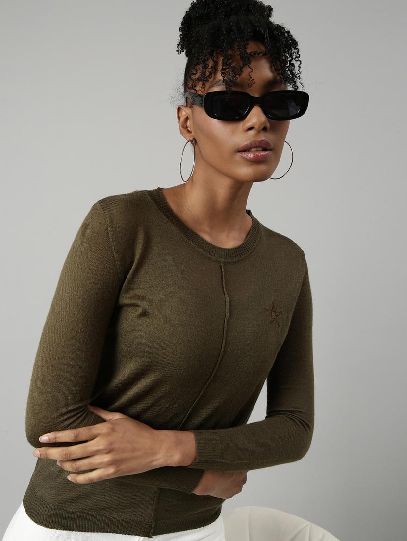 women's solid color regular top - 20928776 - Standard Image - 3