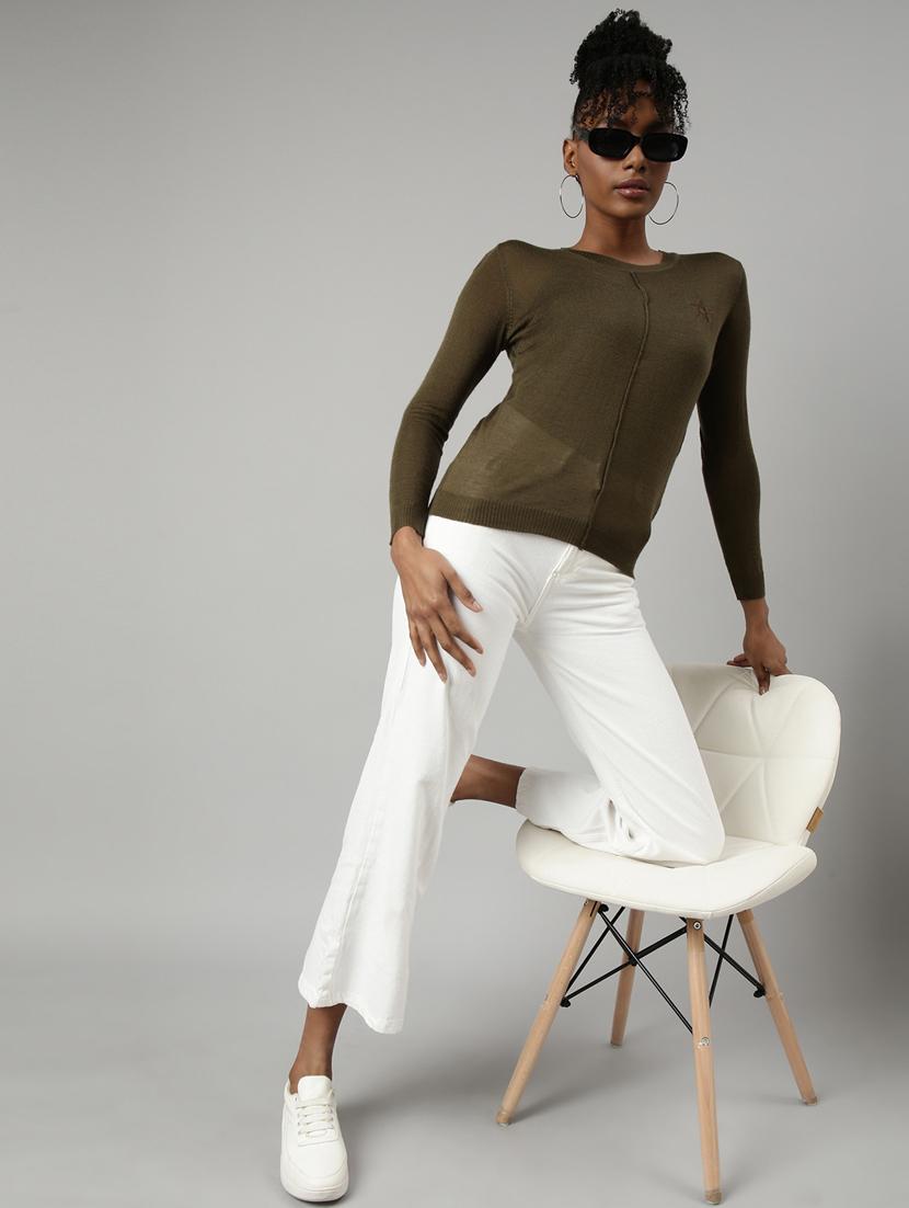 women's solid color regular top - 20928776 - Standard Image - 5