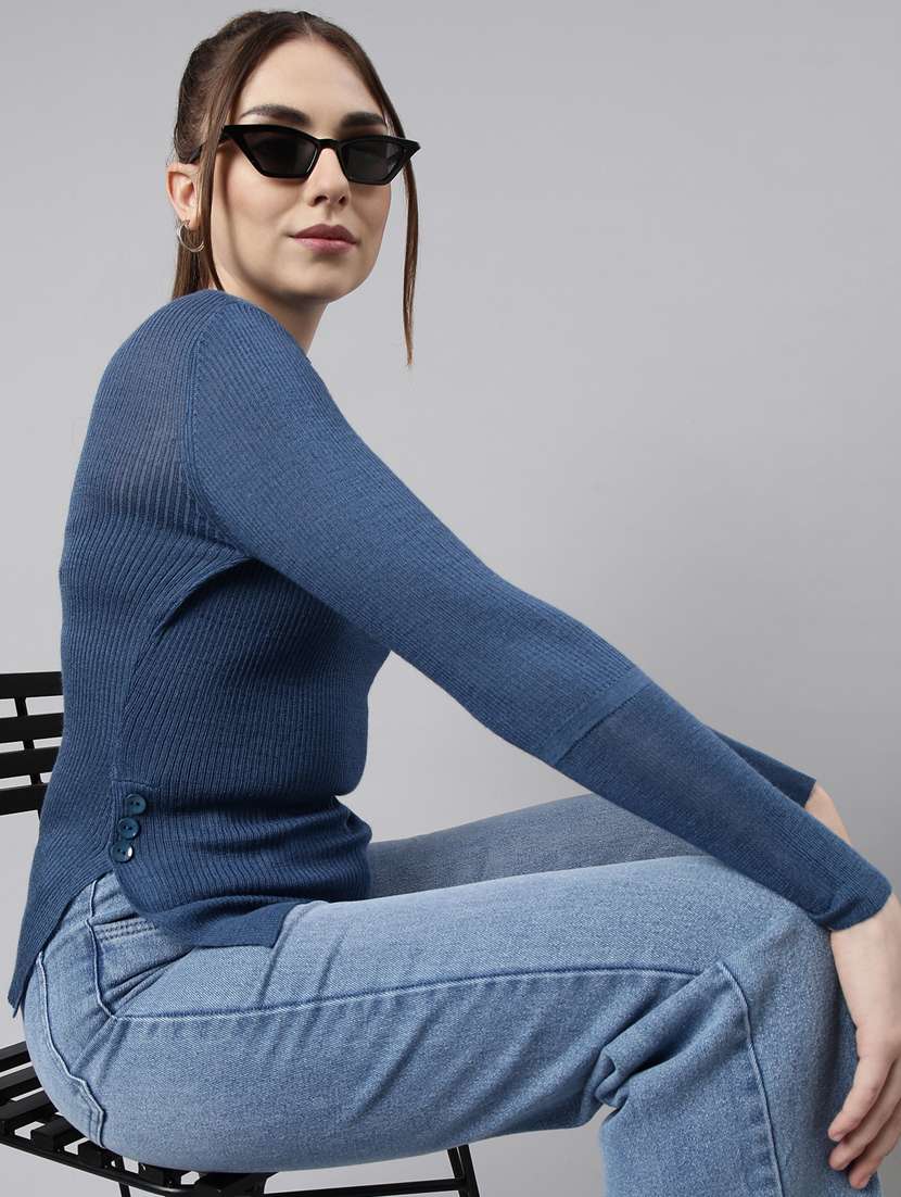 women's solid color regular top - 20928777 -  Standard Image - 3