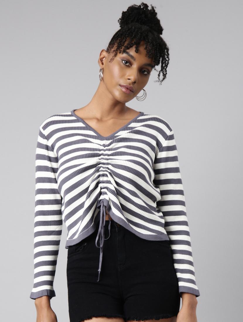women's stripped regular top - 20928780 -  Zoom Image - 0