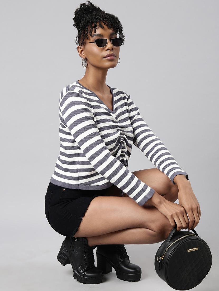 women's stripped regular top - 20928780 - Standard Image - 5