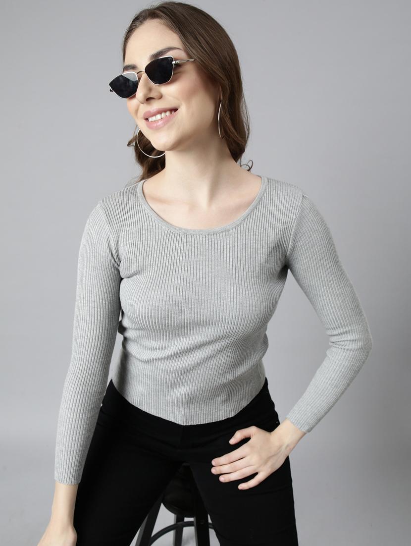 women's solid color regular top - 20928786 - Standard Image - 3