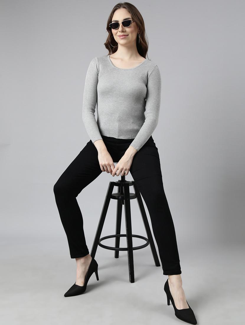 women's solid color regular top - 20928786 - Standard Image - 5