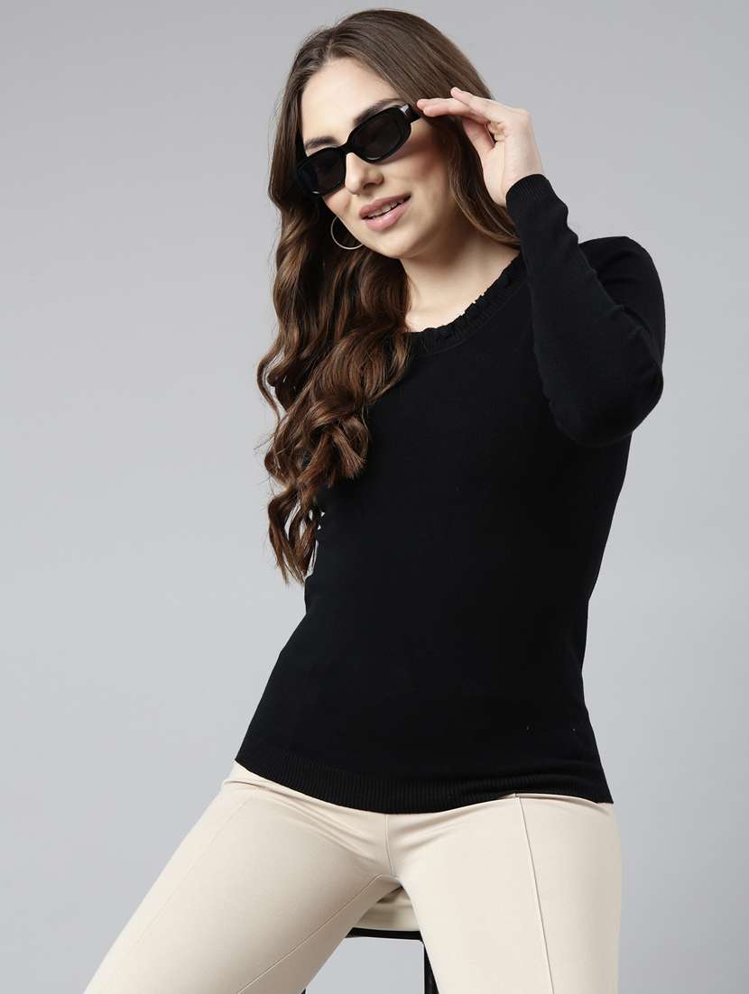 women's solid color regular top - 20928790 -  Standard Image - 3