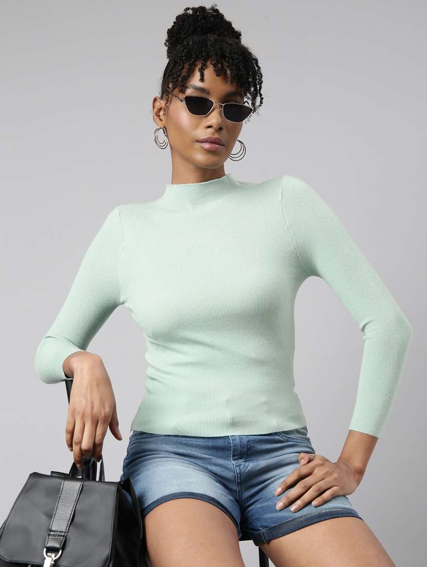women's solid color regular top - 20928796 - Standard Image - 3