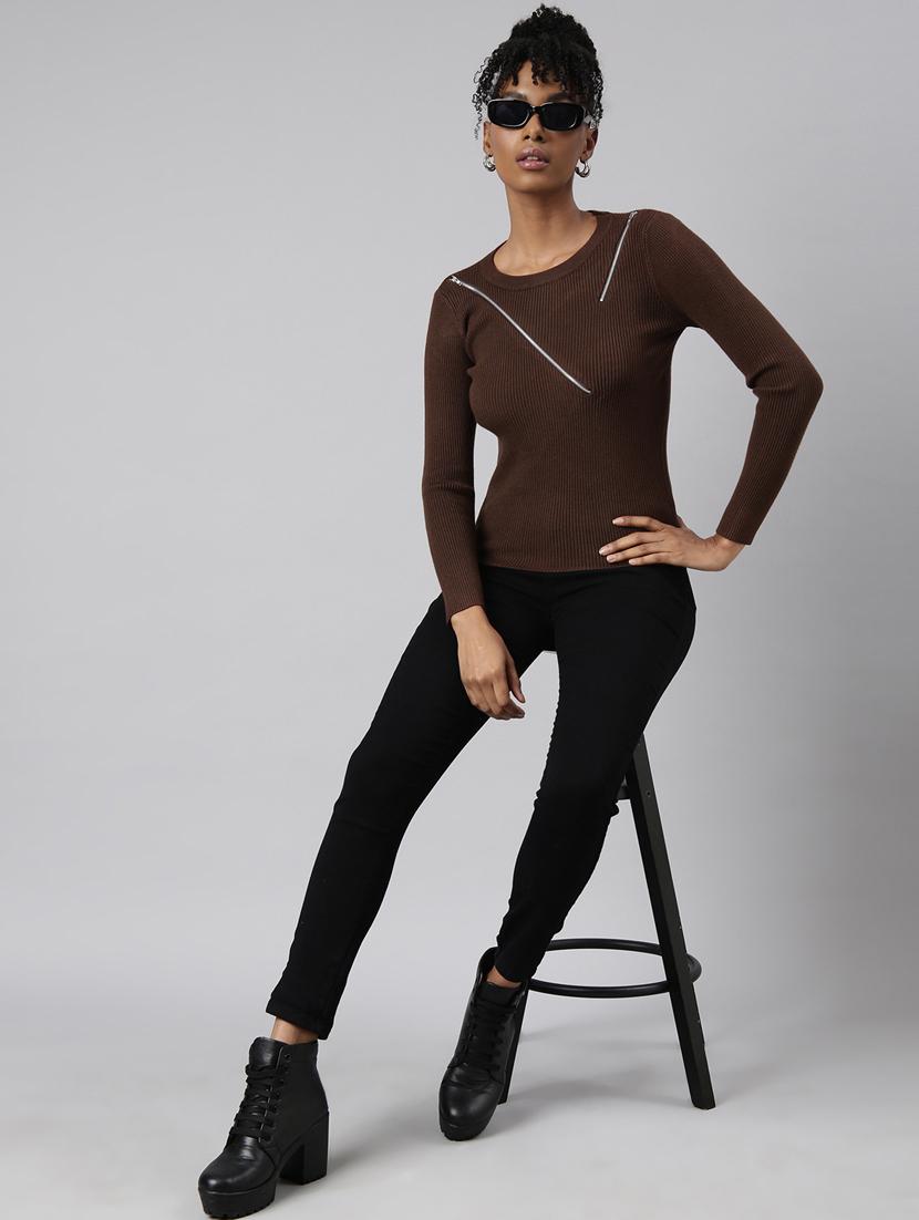 women's solid color regular top - 20928797 - Standard Image - 5