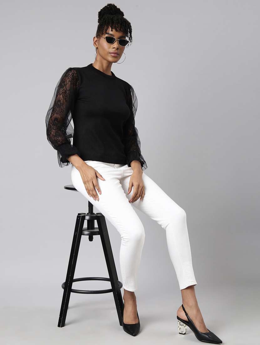 women's solid color regular top - 20928799 - Standard Image - 5